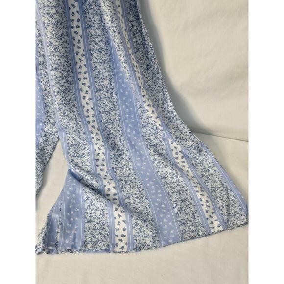 Sweet Japna Surplice Smocked Wide Leg  Jumpsuit Size Small Blue White NWT - Picture 7 of 7